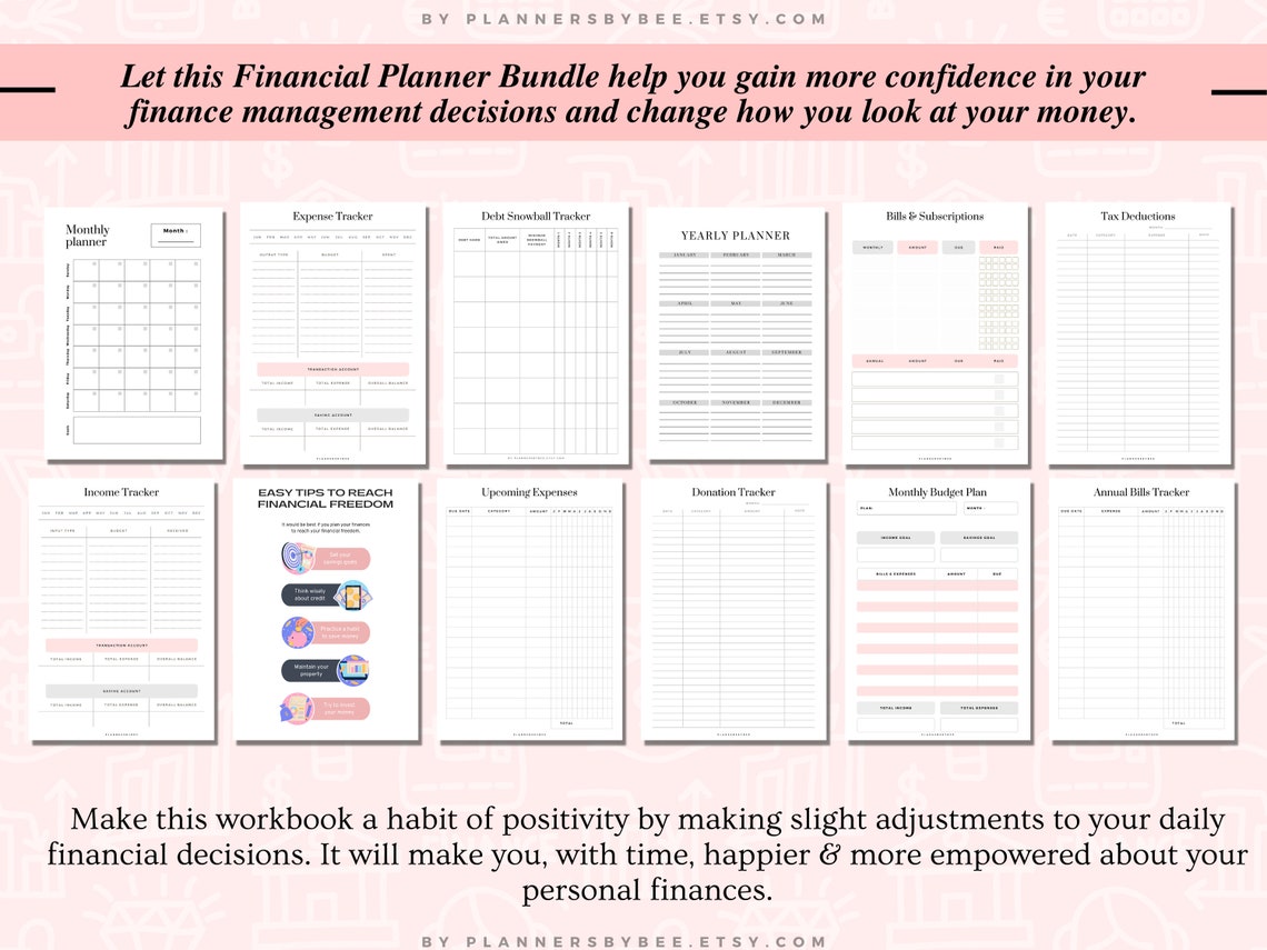 Budget Planner Printable Paycheck Budget PDF Finance Planner - Etsy