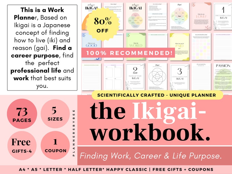 Ikigai Workbook Best Work & Career Planner Professional - Etsy