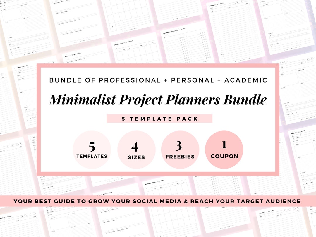 Project Planner Printable, Productivity, Task Tracker, College Student, Digital Project Template ...