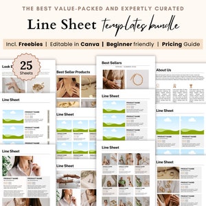 Product Catalog Template Canva, Wholesale Catalog Template, Catalog Template Canva, Product Catalogue, Line Sheet Template, Small Business