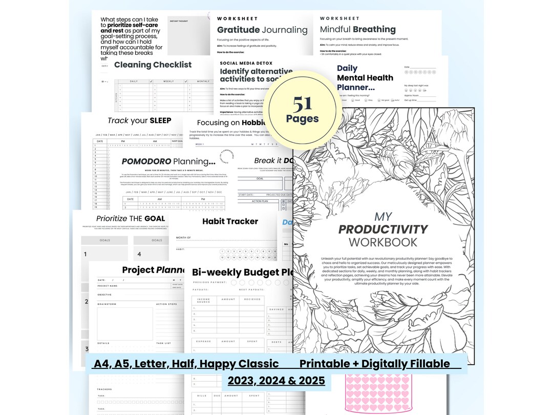Productivity, Daily Planner, Goals, Project Planning, Life Organizer ...