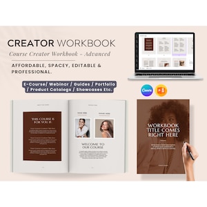 Course Template, Course Creator, Beige Modern Course Canva Template, Course Creator Template, Course Slide Deck, Course Creation Editable