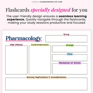 Pharmacology Flash Cards, Pharmacology Drug Flashcard Template, Drug ...