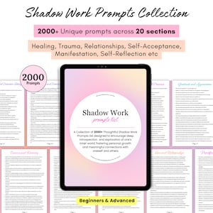 Shadow Work Journal: 2000+ Prompts for Self-Reflection (Digital Download)