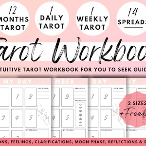 Tarot Workbook, Tarot Spreads, Tarot Journal Printable, Tarot Stickers Printable, Tarot Print Journal ,Tarot Journal, Tarot Spread Template