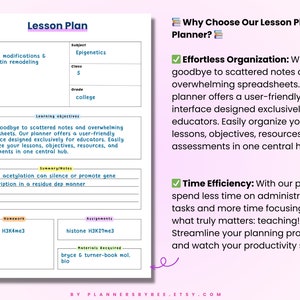 Daily Lesson Plan Book, Lesson Plan Template, Lesson Planner Printable, Homeschool Teacher Planner, Academic Schedule, Weekly Lesson Planner