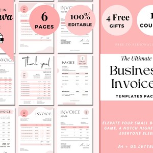 Minimalist Invoice Template Small Business Modern Client Order Form Editable Template Services Invoice Business Invoice Canva Order Template