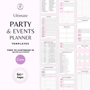 Party Planner Printable Planner Event Planner Event Planning Template ...