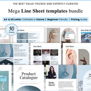 Editable Line Sheet Templates, Wholesale Catalog, Pricing & Services Guide, Product Sales, Price List Template, Canva Linesheet Catalogue