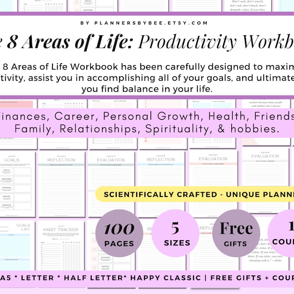 Life Planner, Life Organizer Planner, ADHD Control, Health, Finances, Daily Planner, Home Organizer Planner, Adult Life Planner, Printable