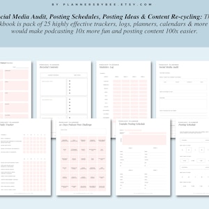 Podcast Planner Worksheet, Podcast Tracker, Podcaster Podcast Plan PDF, Podcast Checklist, Episode Podcast Kit, Interview Planning Template