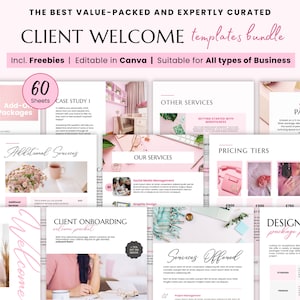 Client Welcome Packet Template, Virtual Assistant Welcome Packet, New Client Service Guide, Coaching Onboarding Template, Canva Starter Kit