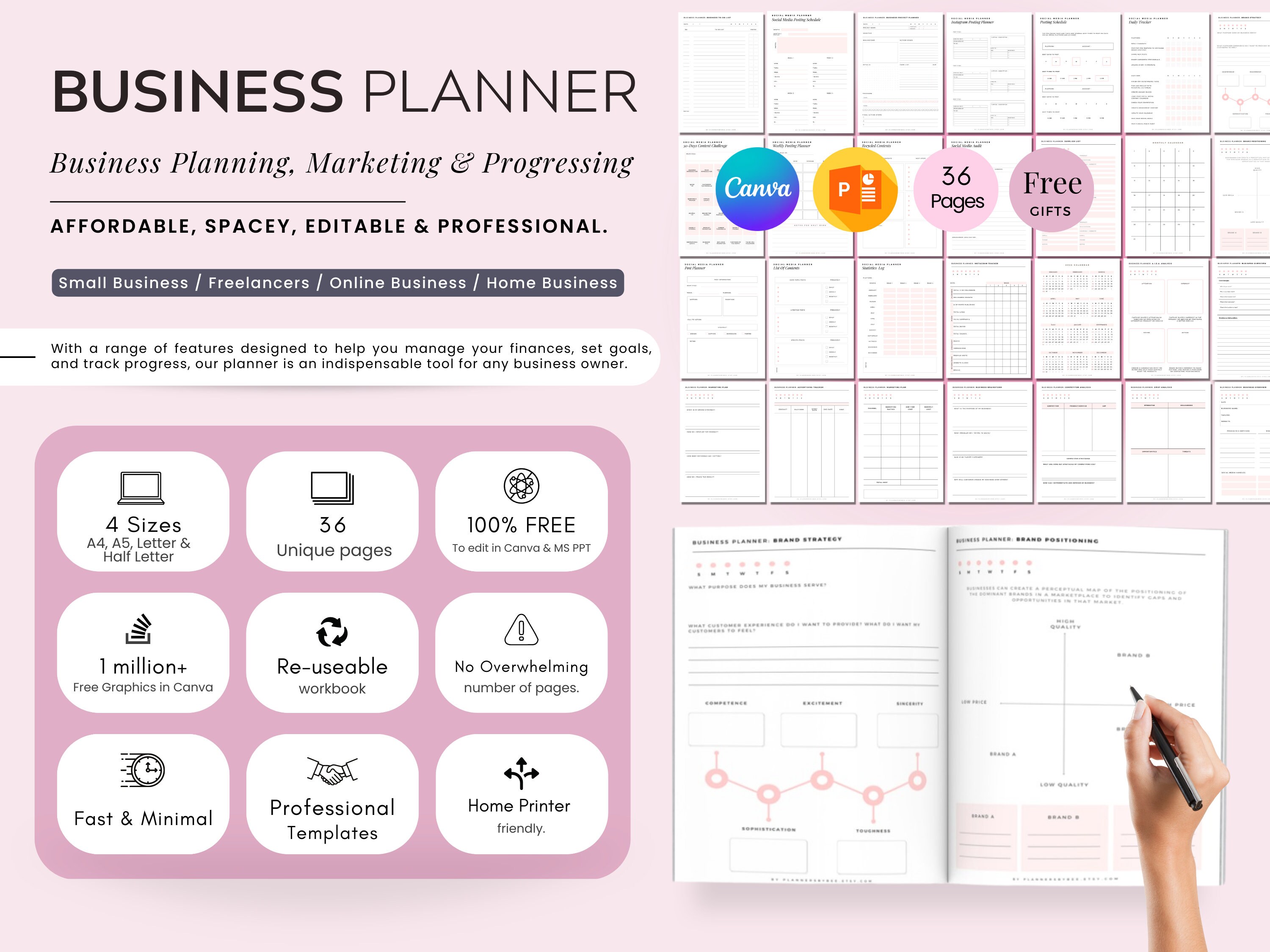 Small Business Planner Start up Workbook Business Plan Etsy