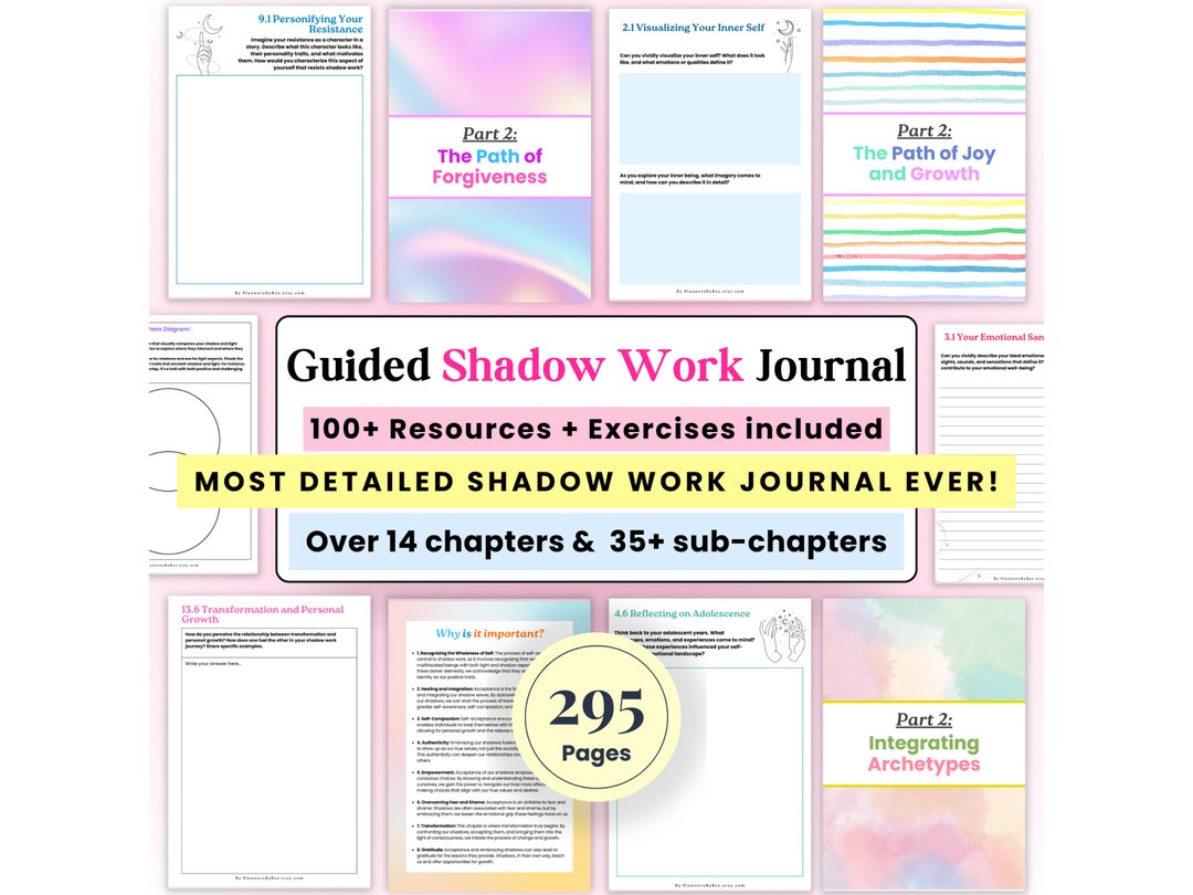 Shadow Work Journal, Journal Prompts, Digital Shadow Work Journal, Book