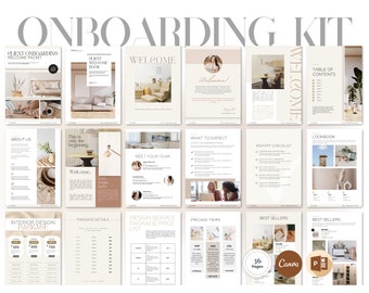 Client Welcome Packet, Onboarding Canva Template, Virtual Assistant, Coaching, Interior Design Welcome Guide Package, Services & Pricing PDF