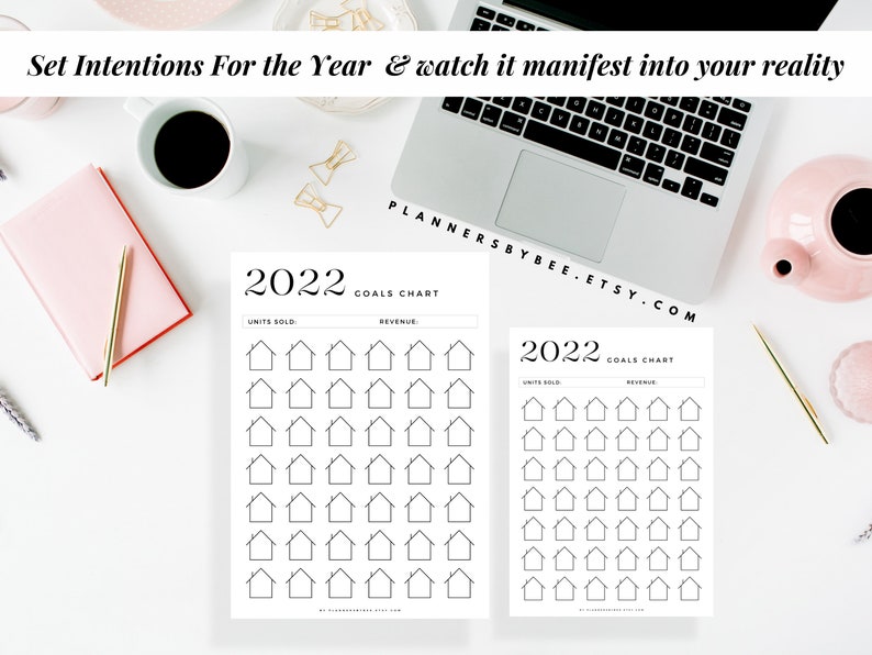 Real Estate Goal Chartprintable Real Estate Goal Tracker2023 Etsy