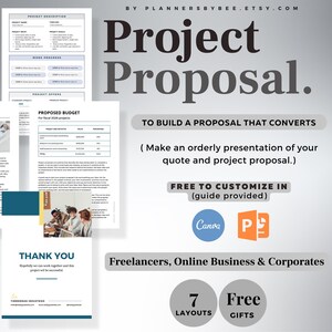 Professional business Project Proposal, Professional Project Proposal, Printable Project Proposal, Business Proposal, Pitch Deck, Editable