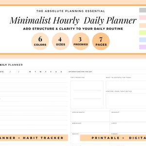 Hourly Daily Planner Template Hourly Daily Planner Pdf Online Best Hourly Daily Schedule Hourly Day 24 Hour Daily Planner Printable Undated