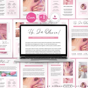 6 Page Media Kit Canva Template, Instagram Media Kit, Influencer Rate, Blogger Press Kit, Facebook Tiktok Instagram, Pink Rate Card Sheet