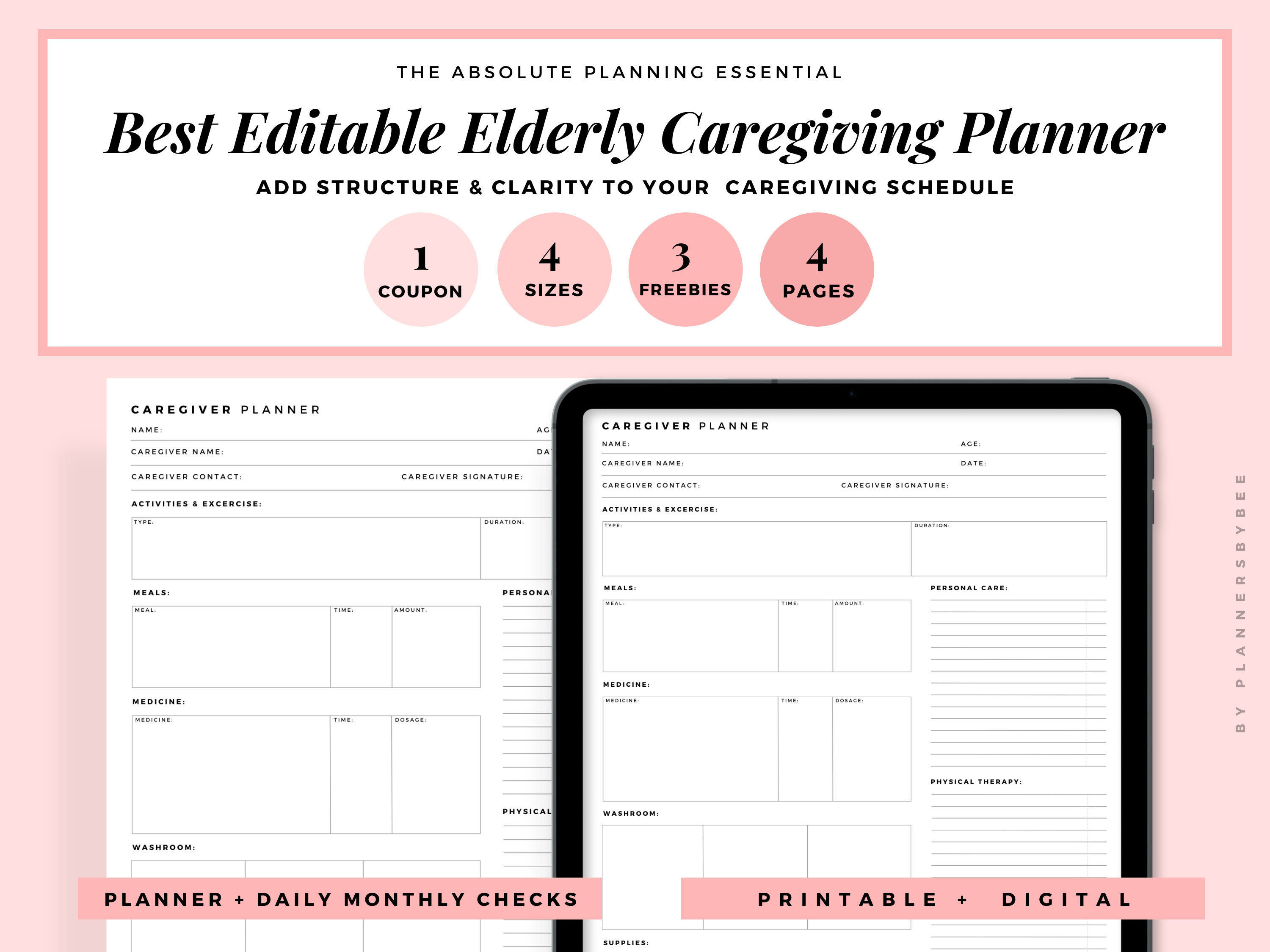 Caregiving Elderly Care Checklist EDITABLE Printable Etsy
