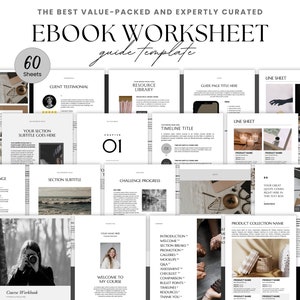 eBook Template Canva, Workbook Template Canva, Magazine Template, Lead Magnet Template, Book Design Ebook Canva, Coaching Workbook Template