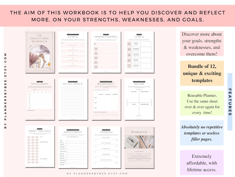 Self Esteem Journal Printable Mood Tracker Guided Template - Etsy