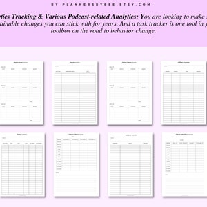 Podcast Planner Worksheet, Podcast Tracker, Podcaster Podcast Plan PDF, Podcast Checklist, Episode Podcast Kit, Interview Planning Template