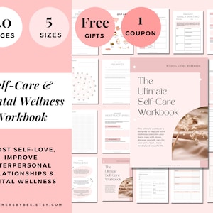 Self Care Workbook, Self Care Routine, Daily Gratitude Journal, Self Care Journal, Mindfulness Journal, Wellness Journal, Mindset Workbook