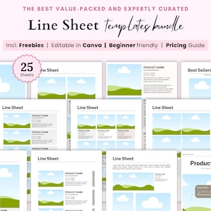 Business Catalog, Wholesale Price List, Small Line Sheet Templates, Wholesale Catalogue, Lookbook Sell Sheet, Product Flyer, Linesheet Canva