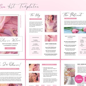 Media Kit Template, Influencer Media Kit, Rate Card Template, Social Media Kit, Canva Template, Facebook TikTok Instagram, Podcast Contract