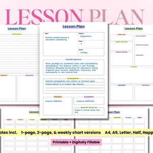 Editable Weekly School Schedule, Weekly Lesson Plan Printable, Simple Weekly Lesson Planner, Lesson Plan Sheet, Homeschool Weekly Planner