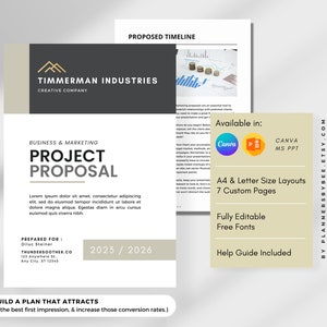Business Plan Template, Small Business Planner Proposal, Start Up Workbook, Business Plan Analysis, EDITABLE Business Plan, Project Proposal