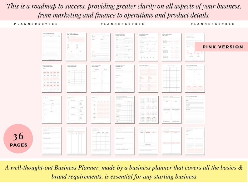 Etsy Business Planner Business Templates Printable Small - Etsy