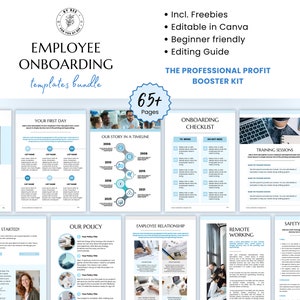 Employee Onboarding Template, Employee handbook template canva, Small business, New Hire Welcome Packet, HR Manual Guide, Company Policy pdf