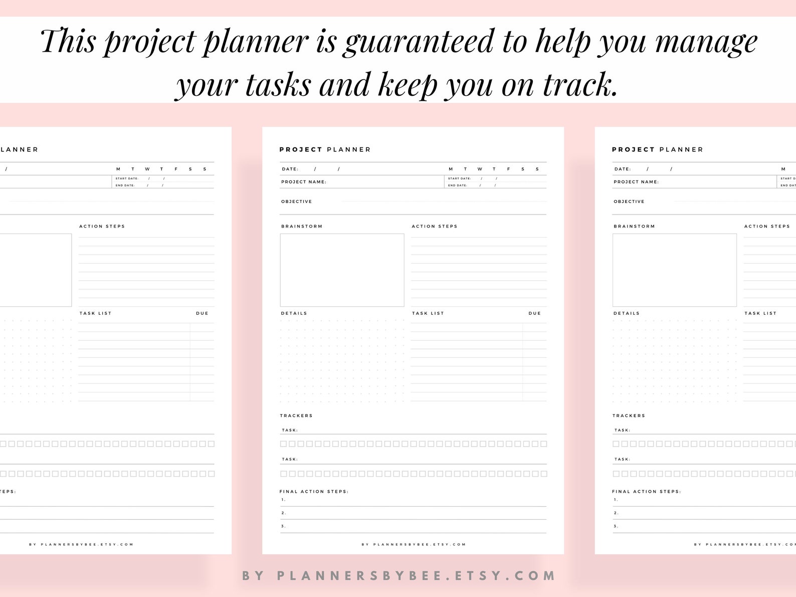 Project Planner Printable Productivity Planner Project - Etsy