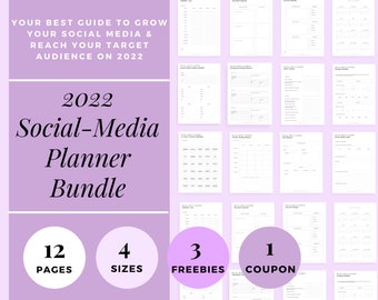 2024 Social Media Planner, Printable Social Media Content Planner, Social Media Marketing & Business Planner, Marketing Content Planner PDF