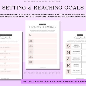 Self Esteem Journal Printable Mood Tracker Guided Template Life Goals ...