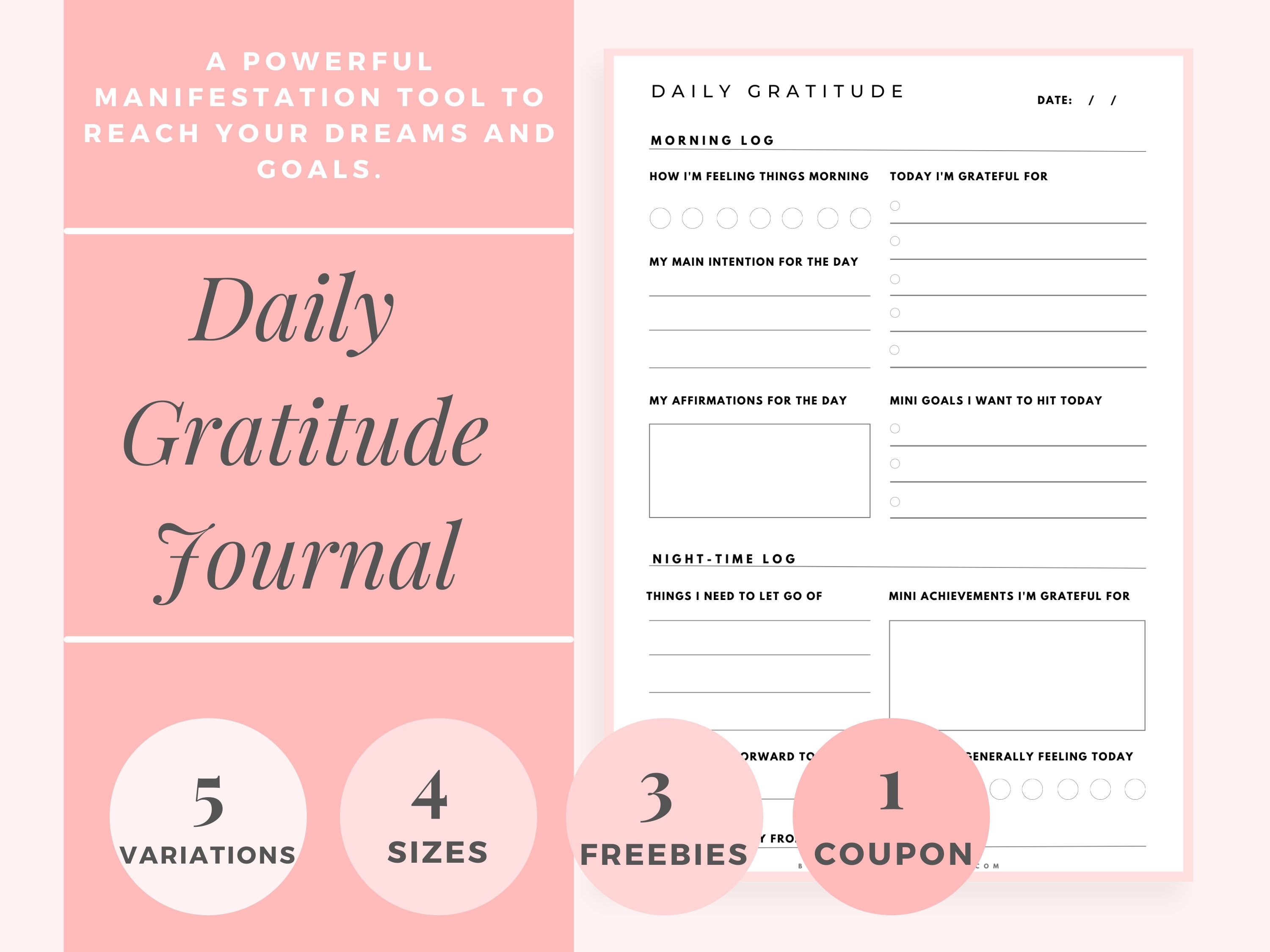 Daily Gratitude Journal Wellness & Mindfulness Planner, 5