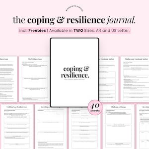 Stress Coping Management Workbook, Stress resilience, therapy worksheets, CBT worksheet, behavioral activation, coping strategies, anxiety