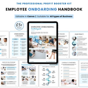 Employee onboarding template, Employee onboarding checklist, HR Manual Policy Employee onboarding plan form, Business Company Handbook Hire