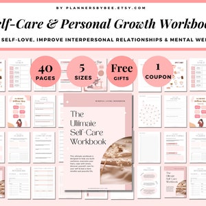 Self Care Planner, Self-Care Templates, Self Care Journal, Self Care Workbook, Self Care Worksheets, Self Improvement, Self Discovery PDF