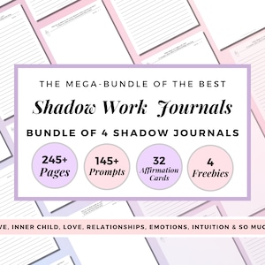 Shadow Work Journal Prompts, Shadow Work Printable Healing Workbook PDF Shadow Work Journal Printable Digital Grimoire Pages Book of Shadows