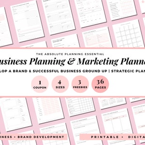 Etsy Business Planner Business Templates Printable Small Business Sale Marketing Business Social Media Content Digital Business Consultant