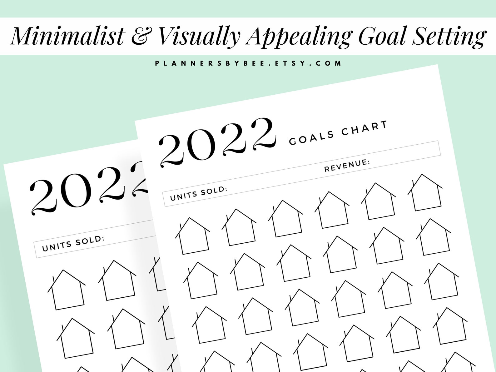 Real Estate Goal Chartprintable Real Estate Goal Tracker2023 Etsy
