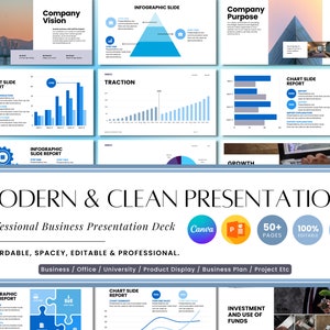 Modern Powerpoint Template, Template for Powerpoint, Powerpoint Template, Template Design, Powerpoint Infographic, Canva Slides PPT, Modern