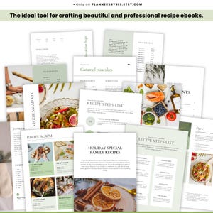Editable Recipe Book Template: Printable Family Cookbook (canva ...