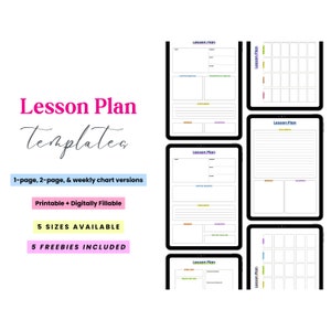 Printable Weekly Lesson Plan Template Preschool/Kindergarten, Daily Lesson Plan, Lesson Plan Book, Homeschool Routine, Teacher Planner Book