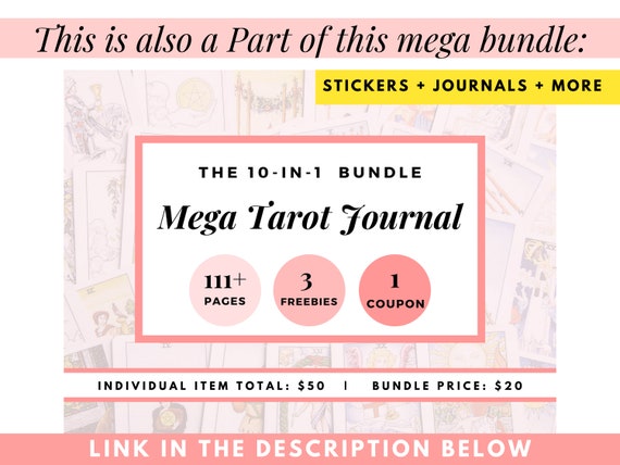 Tarot Spread Pdf Printable Tarot Deck Tarot Bundle Tarot Journal