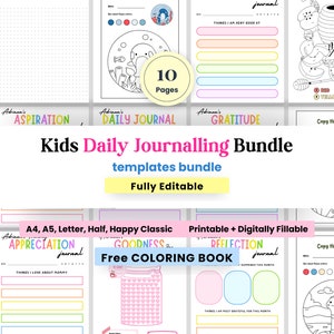 Kids Planner, Printable Kids Daily Planner, Daily Journal for Kids, 50 Page Printable Kids Planner, Kids PDF Planner, Daily Routine To Do