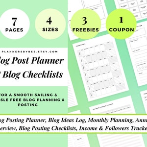 Blog Planner Templates Editable, Blogger Bundle, Content Strategy, Blogging Kit, Content Creator, Social Media, Blogger Follower Tracker